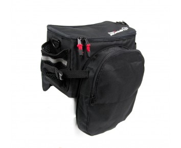 Spencer 9 Litre Carrier Rack Fit Bag with Shoulder Strap & Bottle Holder and mini pannier bags